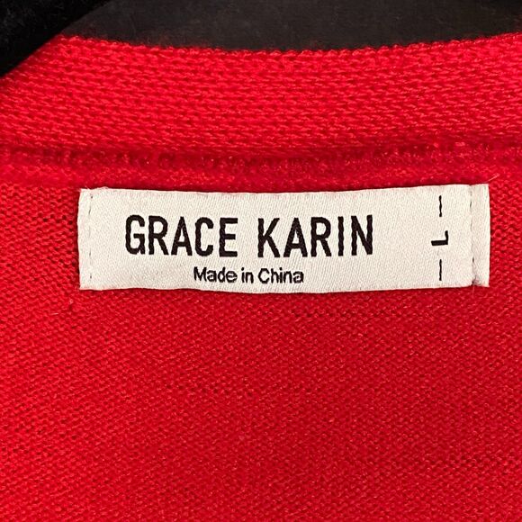 Grace Karin Cropped Bolero Shrug Cardigan V-Neck Sweater Size L - Picture 2 of 5